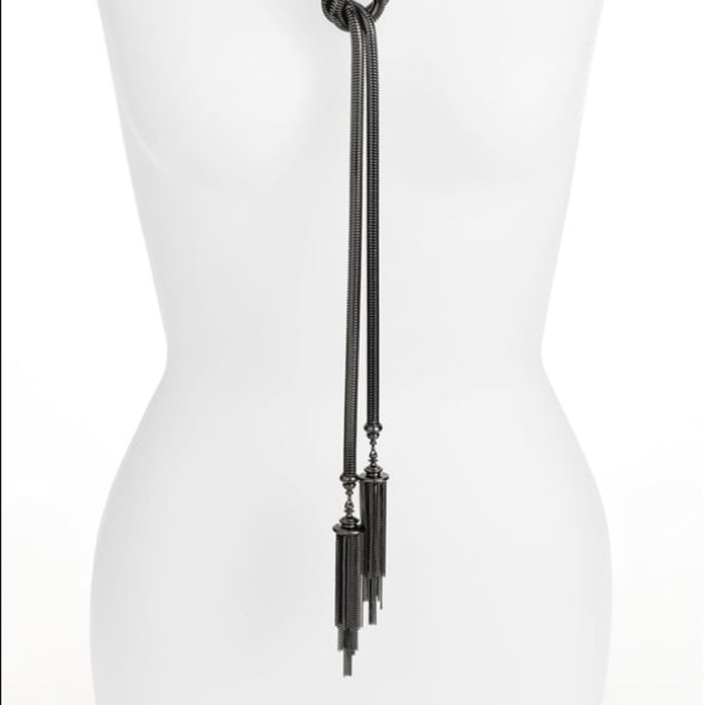 Kendra Scott Gunmetal Tassel Necklace